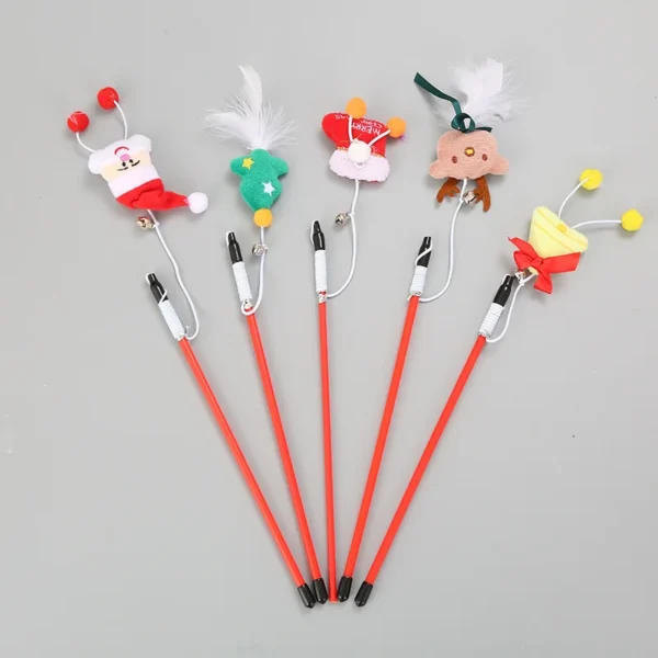 Cat Toy Storage: Cute Christmas Tease Sticks, Plush Dolls, and Bells