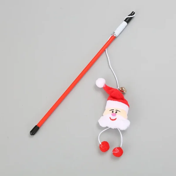 Cat Toy Storage: Cute Christmas Tease Sticks, Plush Dolls, and Bells - Image 5