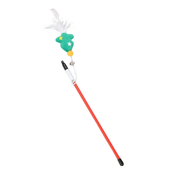 Cat Toy Storage: Cute Christmas Tease Sticks, Plush Dolls, and Bells - Image 3