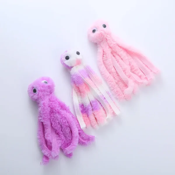 Cat Toy Storage - Cute Octopus Plush, Bite Resistant Interactive Toy - Image 2