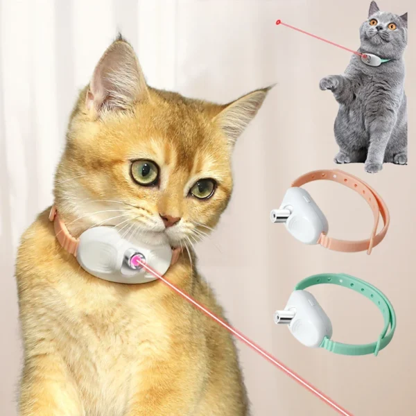 Cat Toy Storage: Smart Laser Teasing Cat Collar Interactive Toy