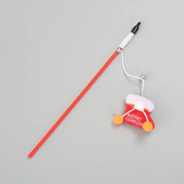 Cat Toy Storage: Cute Christmas Tease Sticks, Plush Dolls, and Bells - Image 6
